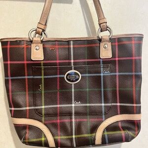 Coach Multicolor Plaid purse